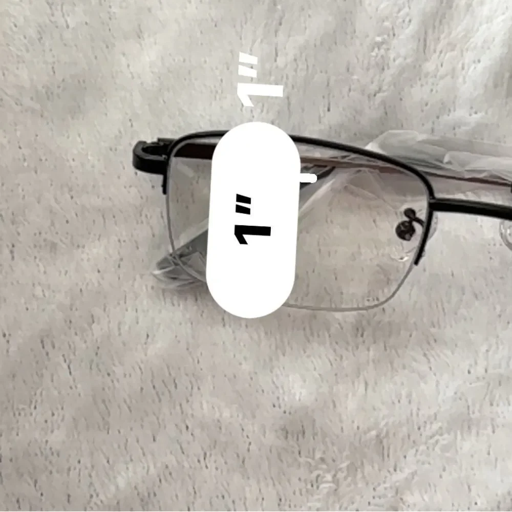 2 pairs 1/2 frame 1.50 unisex reading glasses in plastic case